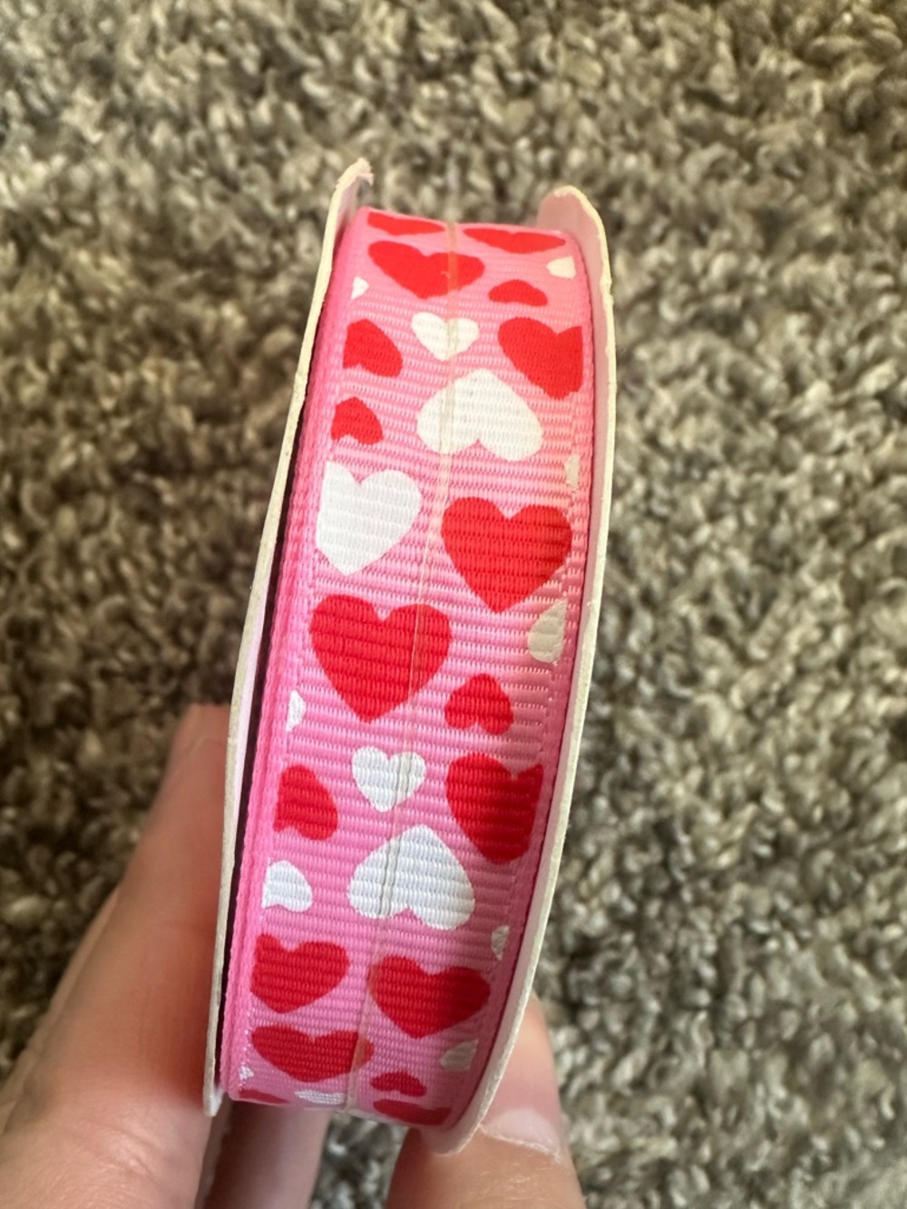 FREE WITH PURCHASE. Pink Valentine Heart Grosgrain Ribbon